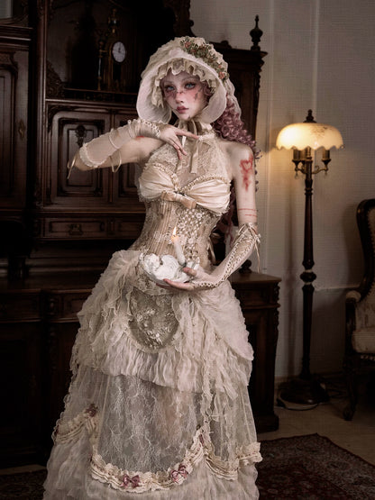 Rococo Fishbone Lace Bustier