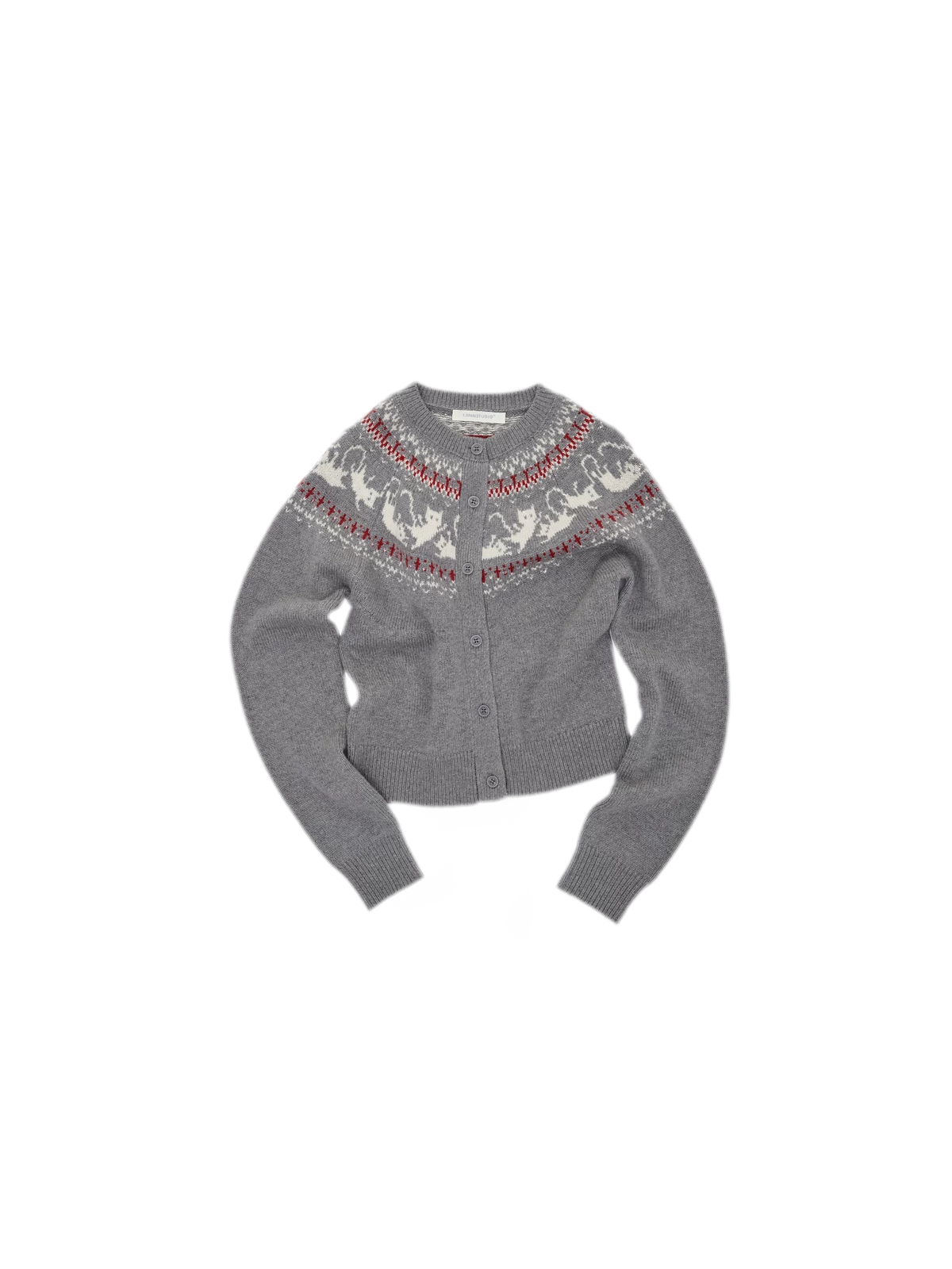 Gilet à motif chat Fair Isle