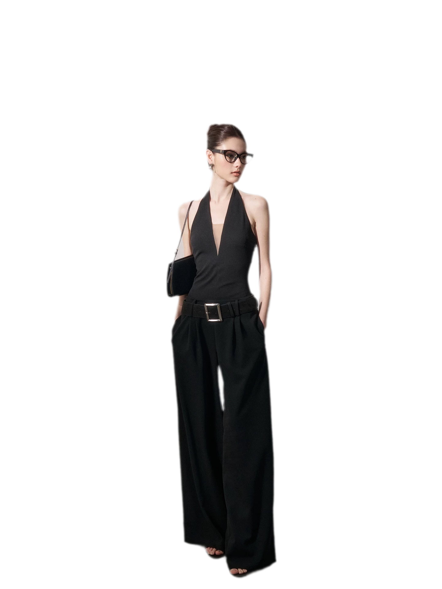 Halter V-Neck Jumpsuit