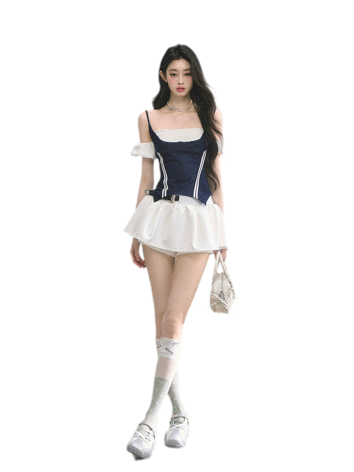Corset Waist Puff Top