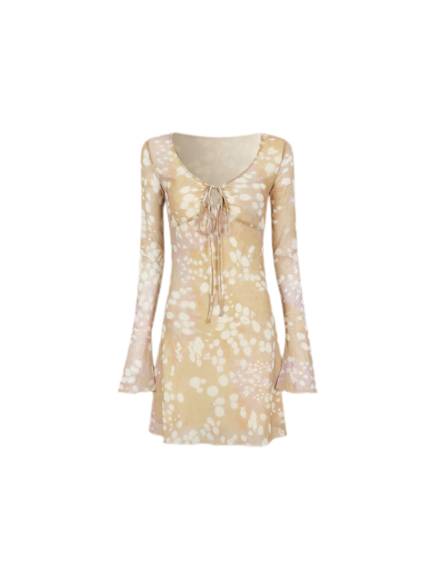 Deer Print Lace Halter Dress