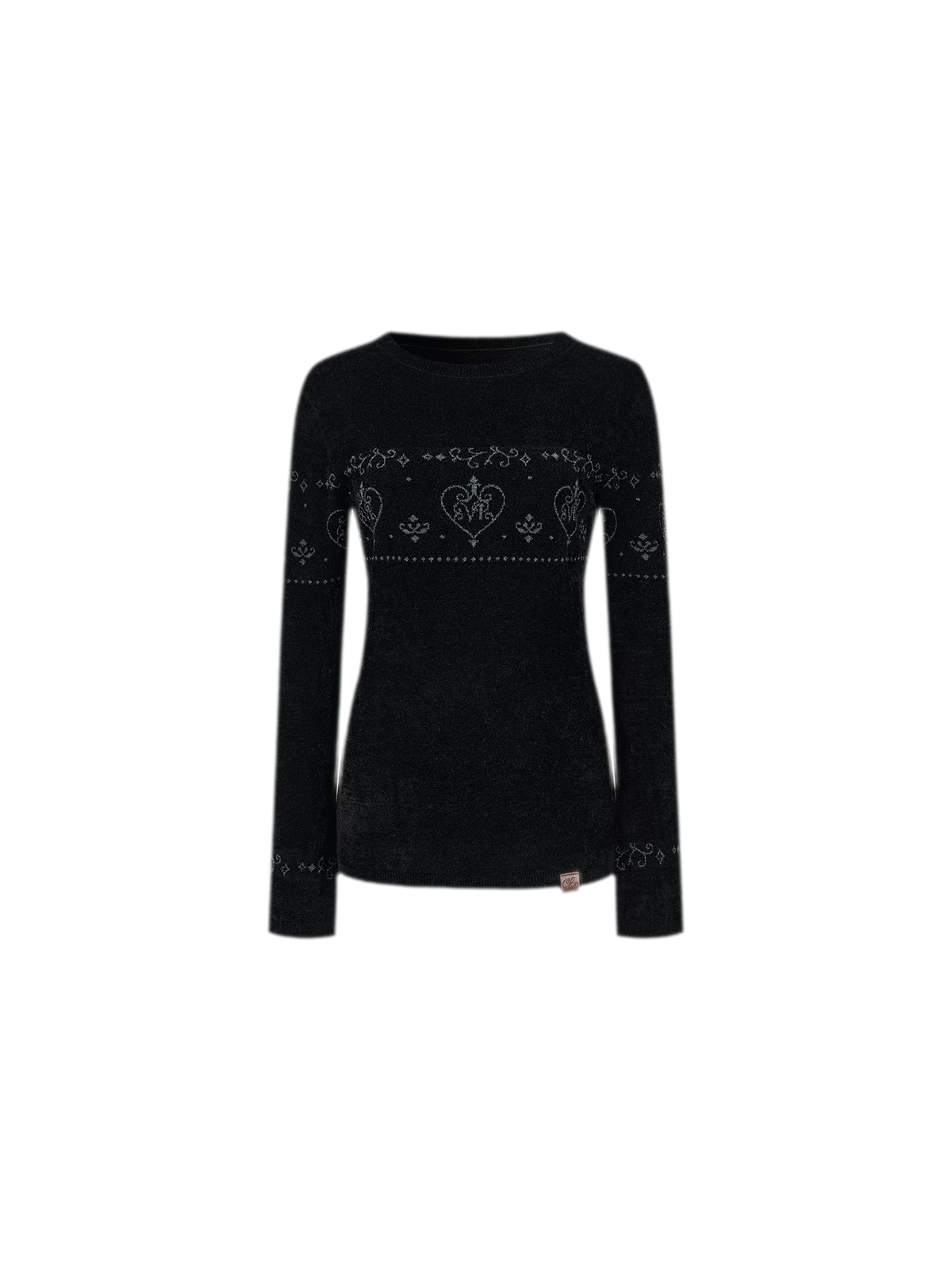 Fair-Isle-Pullover mit dreidimensionalem Plüsch