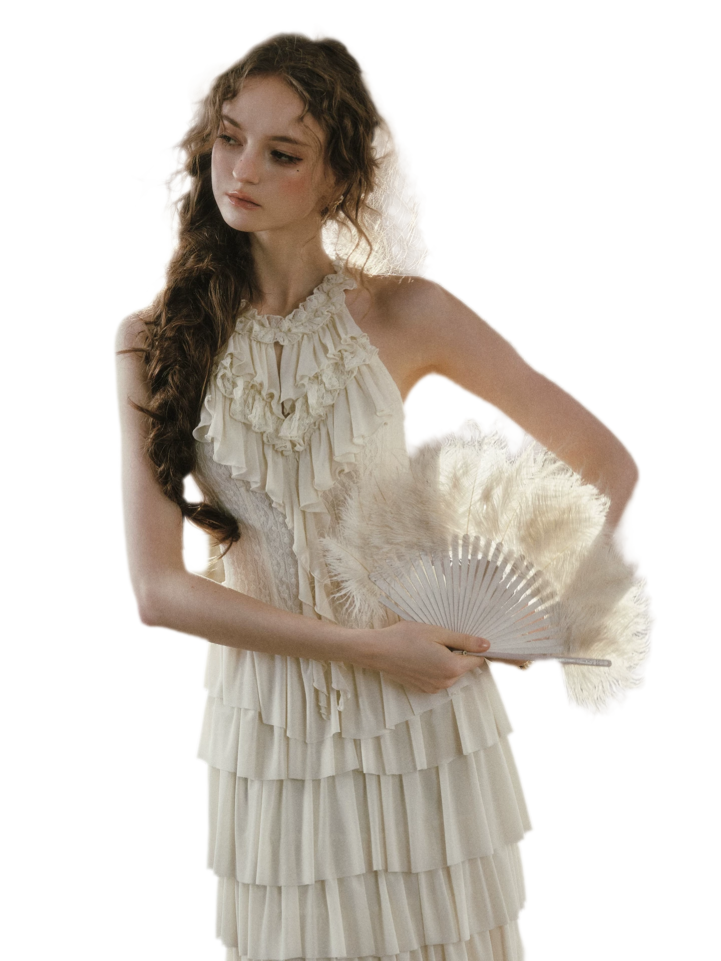 Ruffled Corset Fishbone Dress