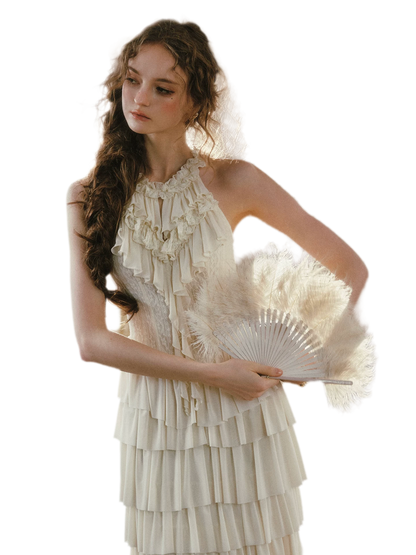 Ruffled Corset Fishbone Dress