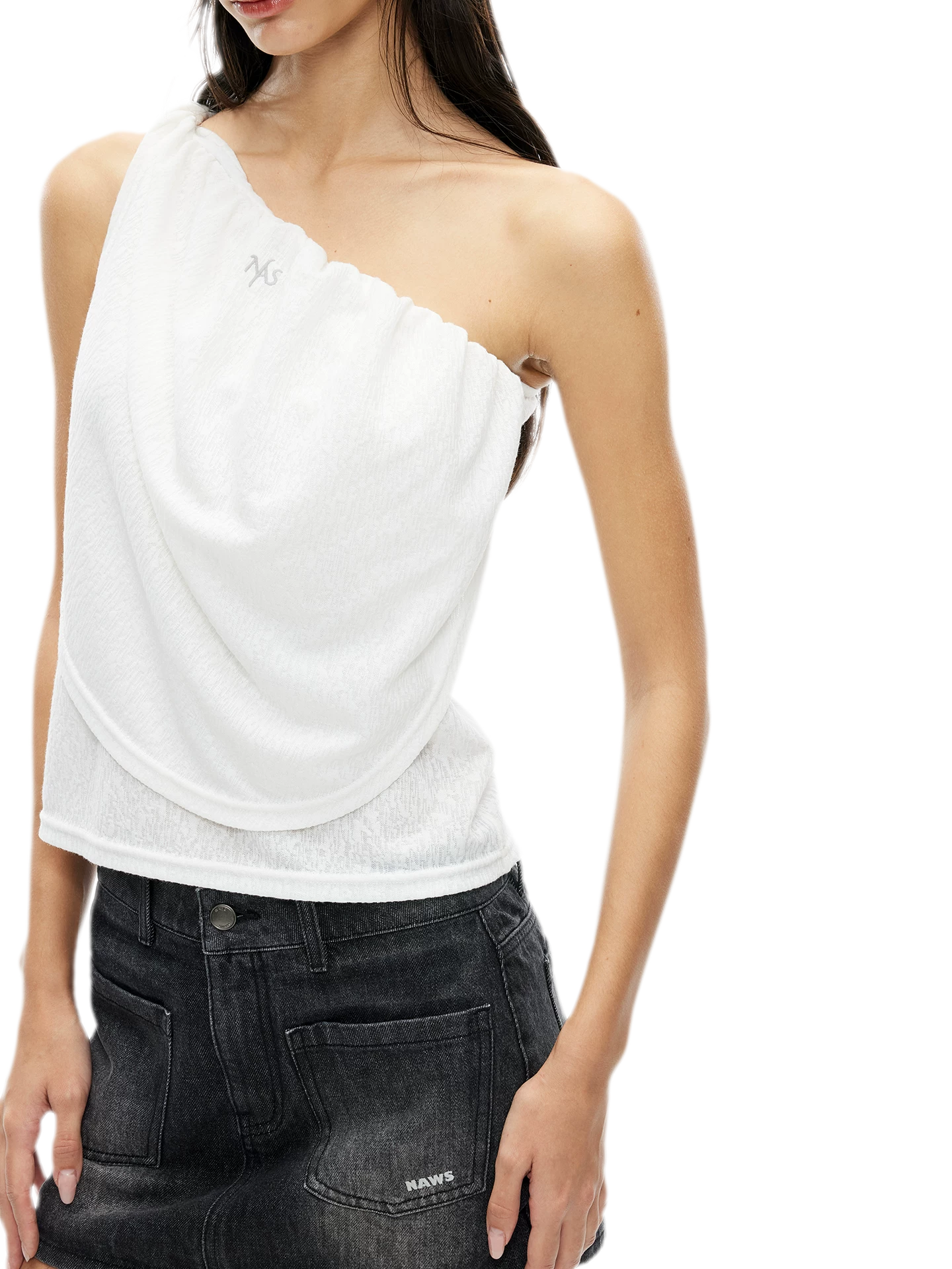 Maria Knit Vest with Twisted Shoulder Strap