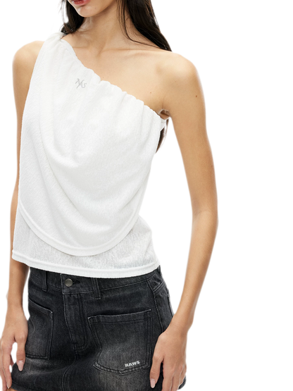 Maria Knit Vest with Twisted Shoulder Strap
