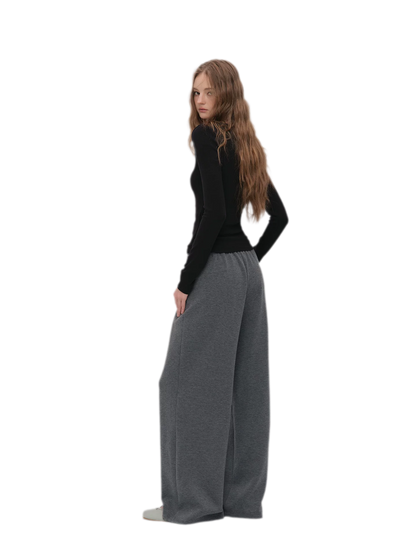 Air-Layer Rivet Wide-Leg Pants