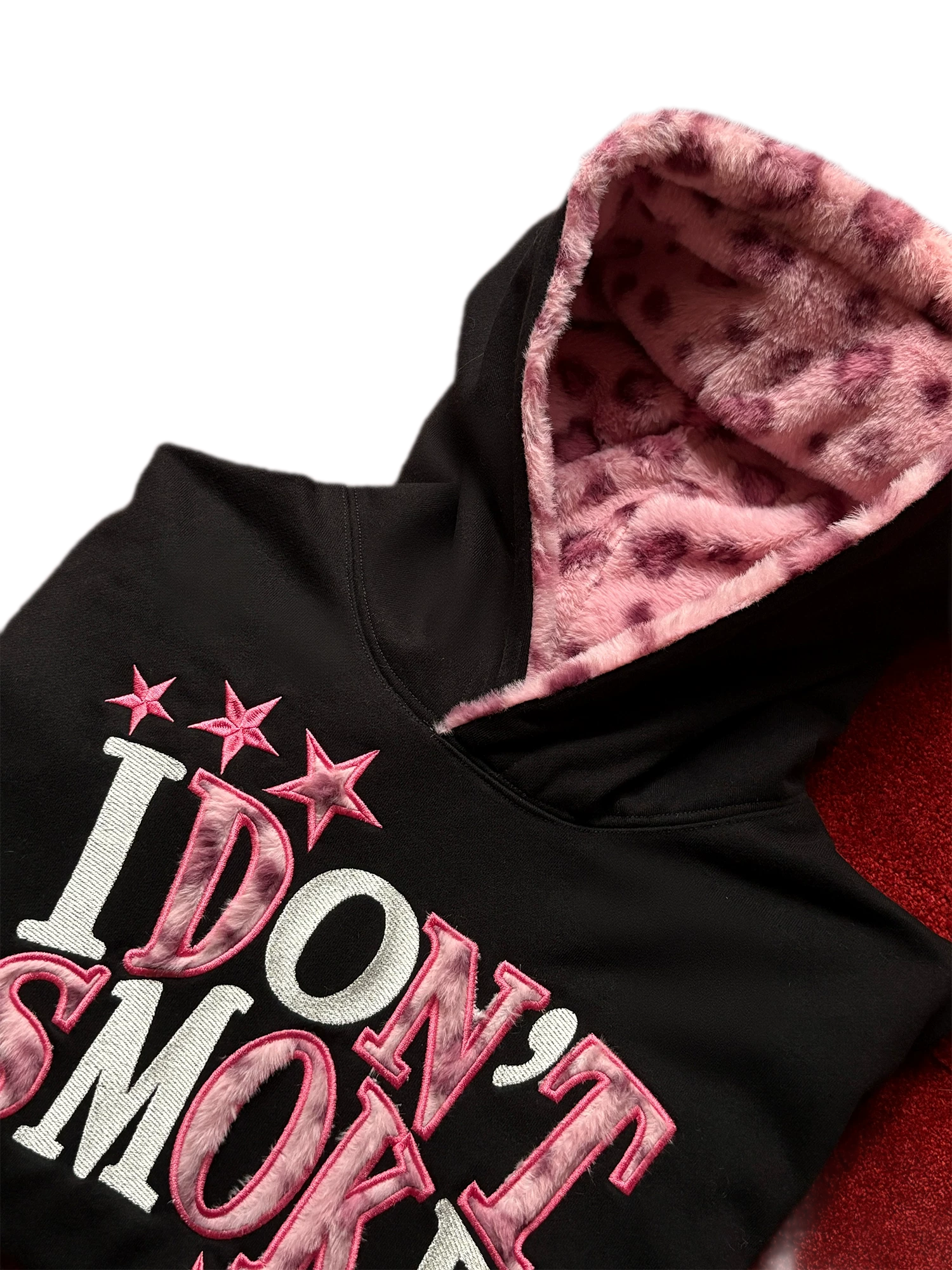 Fleece Faux-Fur Appliqué Hoodie