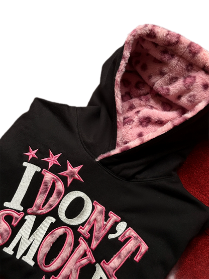 Fleece Faux-Fur Appliqué Hoodie