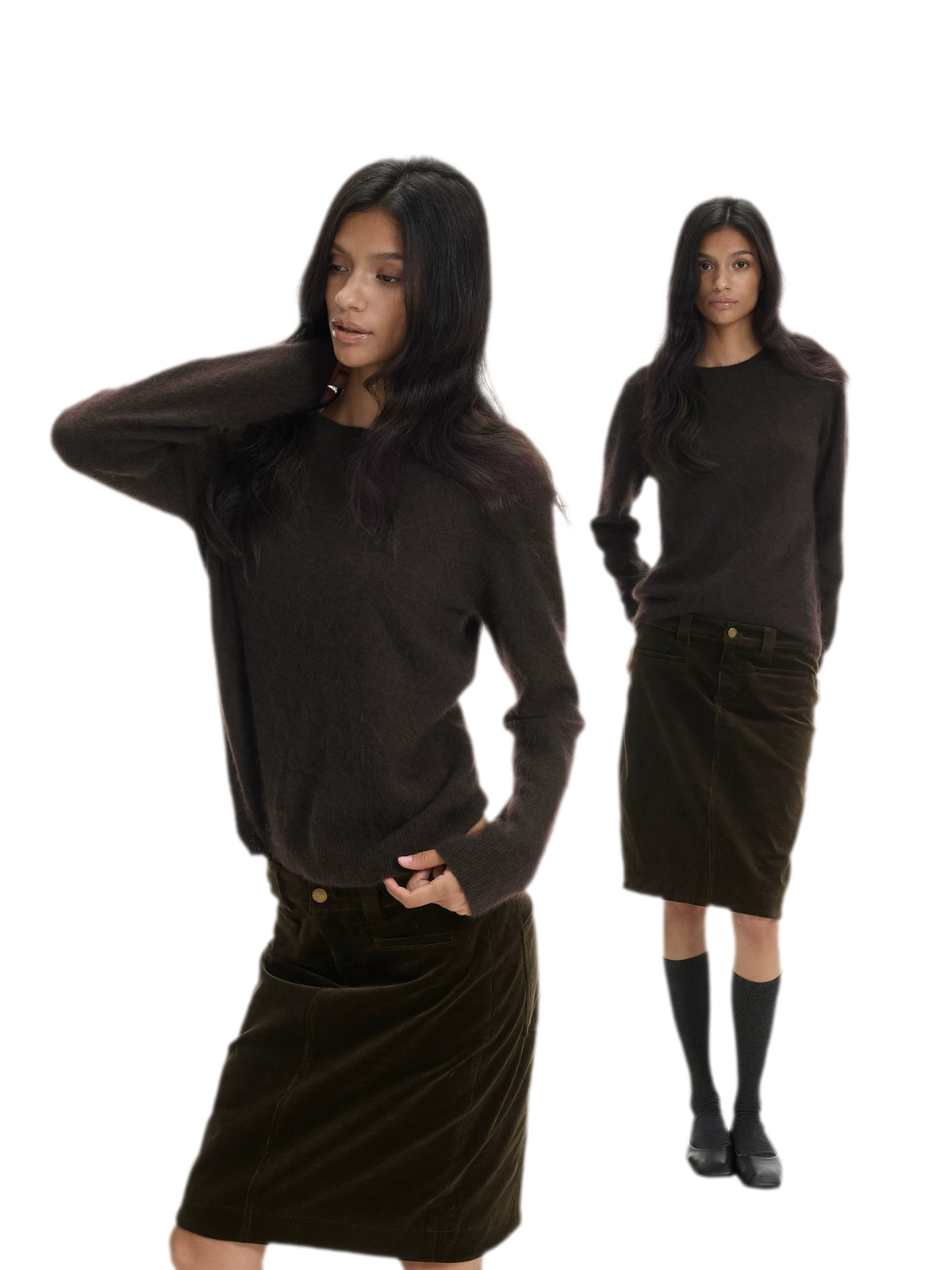 Brushed Knit Crewneck Sweater