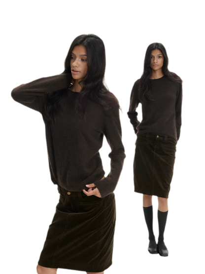 Brushed Knit Crewneck Sweater