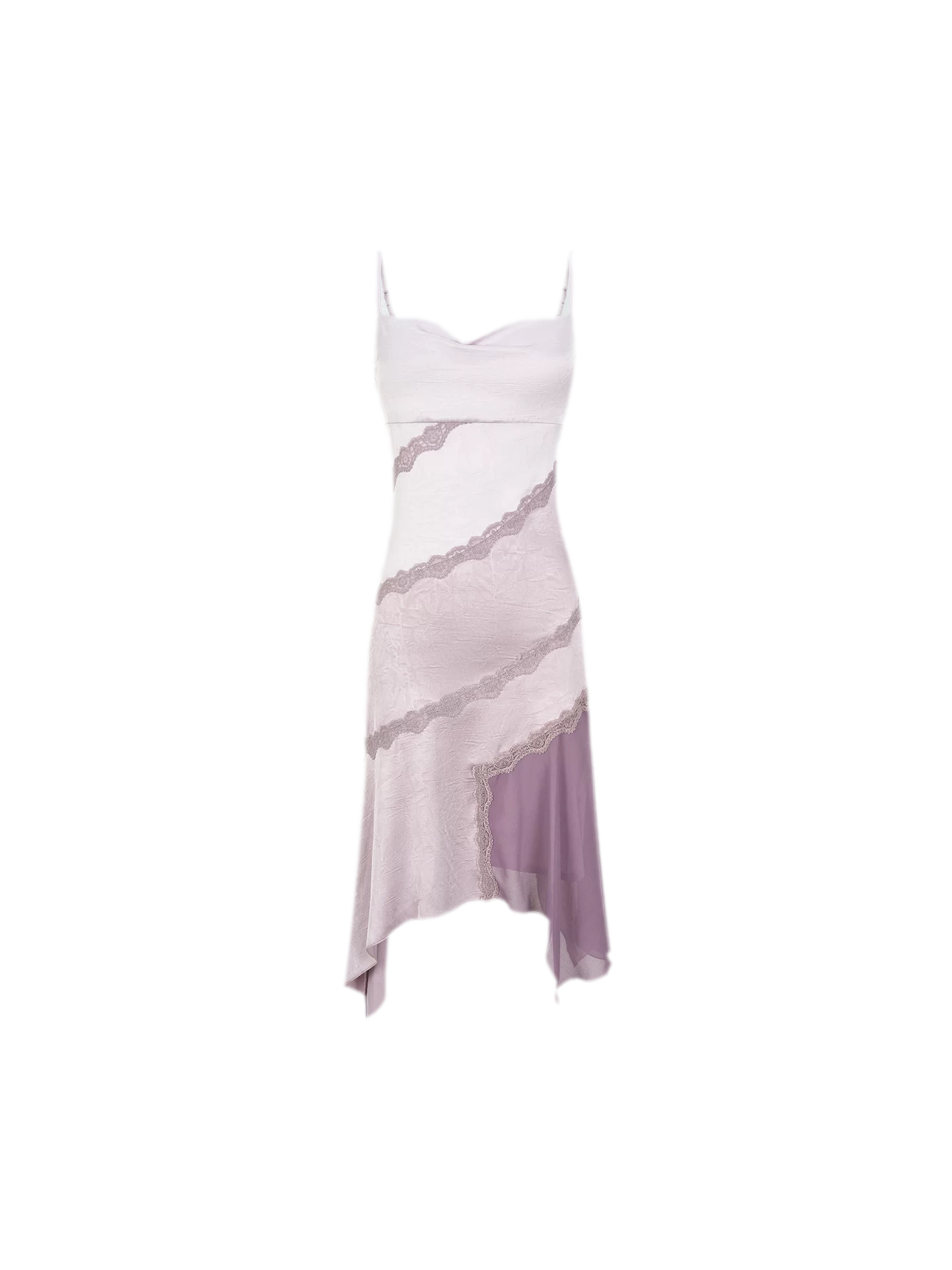 Asymmetric Satin Cami Dress