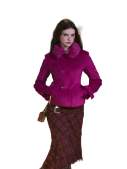 Wool Fitted Jacket Skirt Set