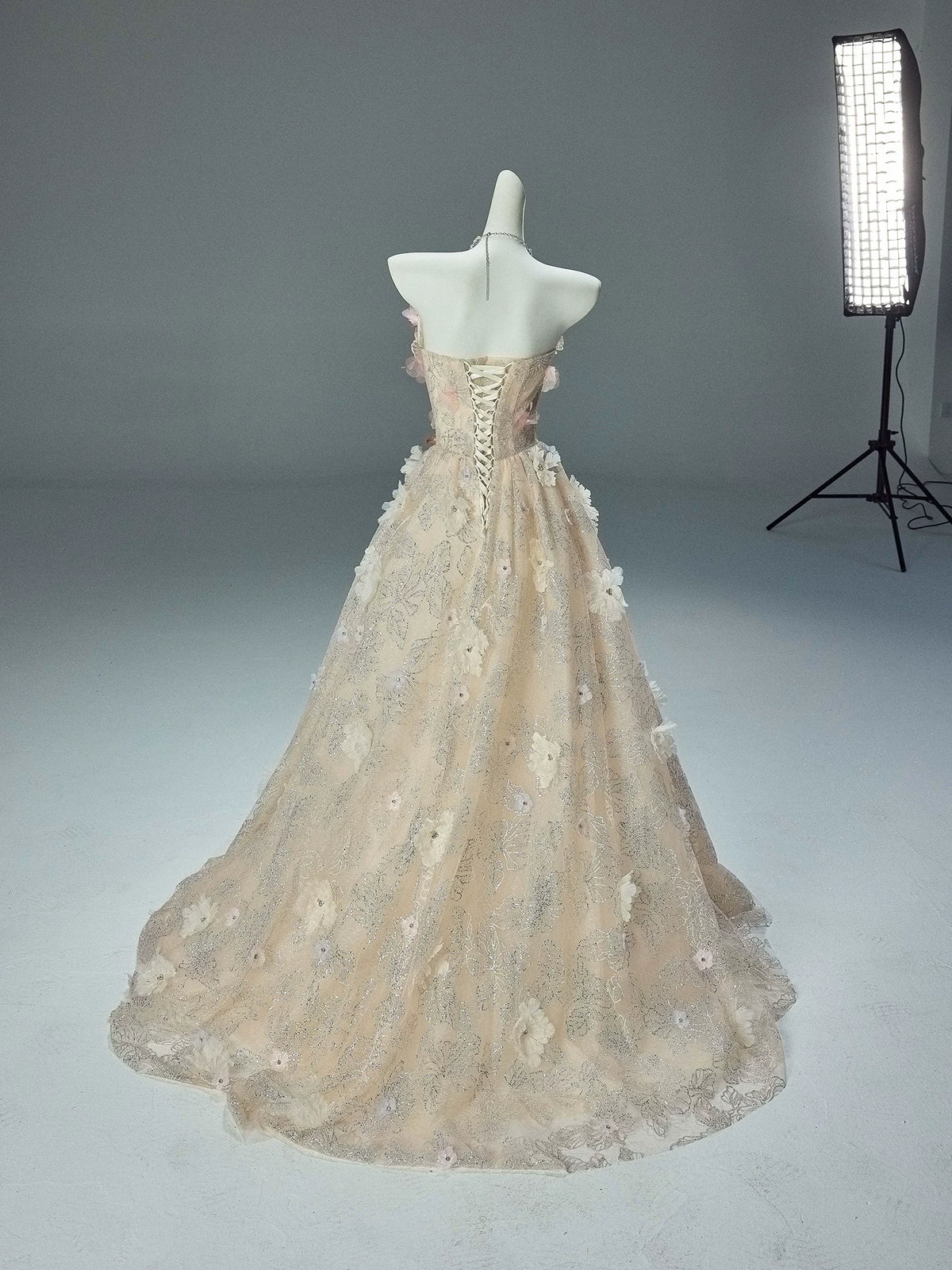 Embellished Floral Ball Gown