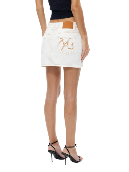 Equestrian Denim Mini Skirt