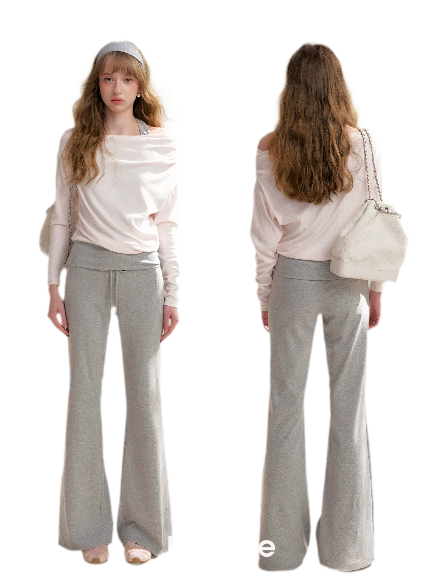 Tencel Cotton Drawstring Flared Pants