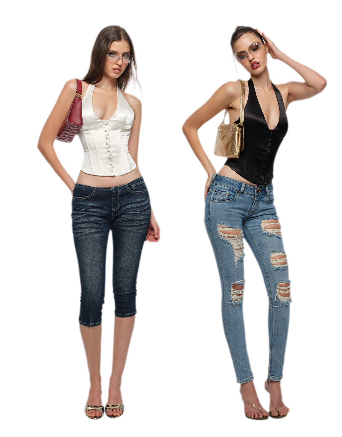Satin Boned Halter Corset