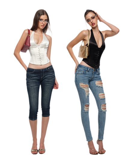 Satin Boned Halter Corset