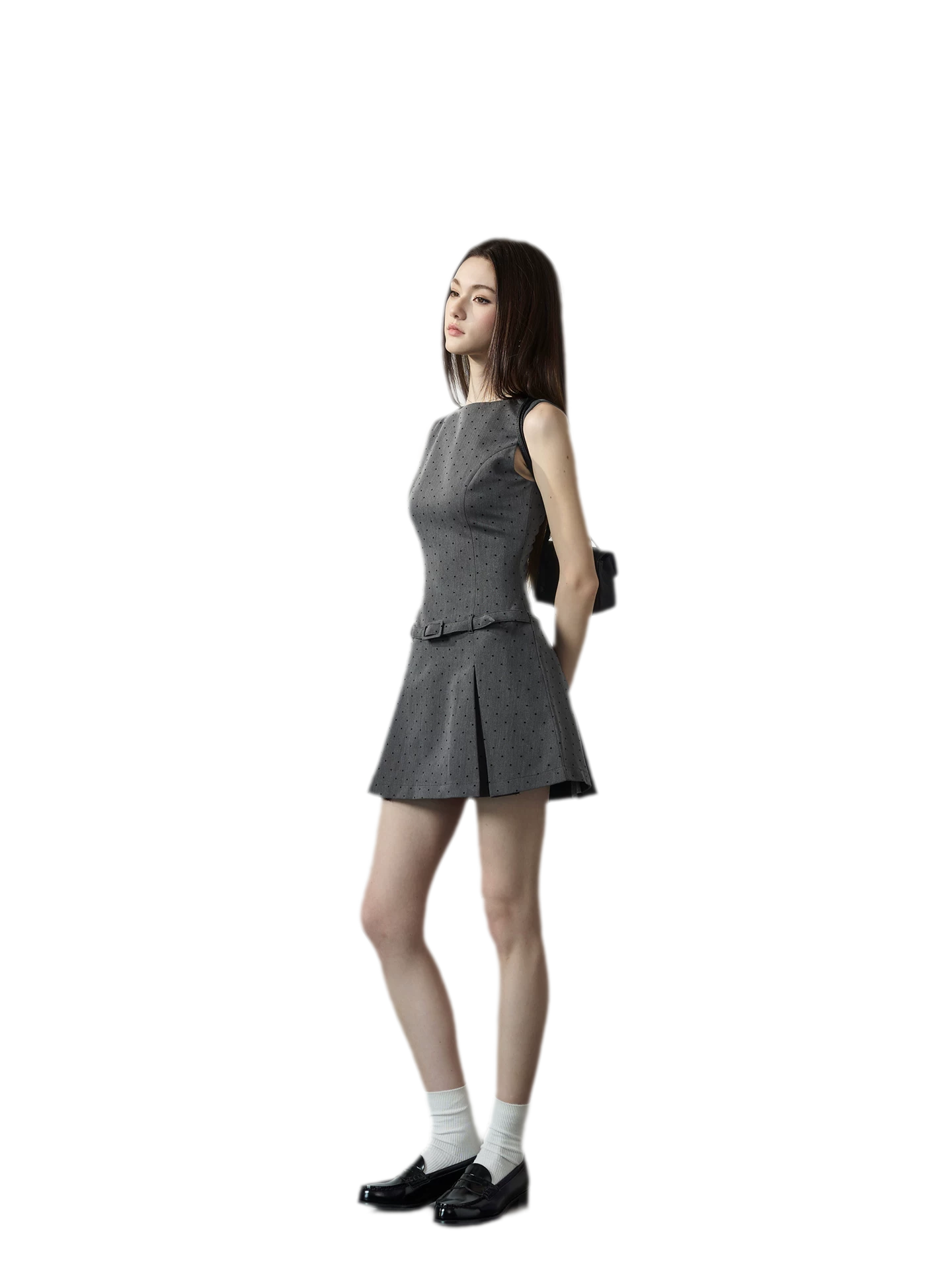Polka Dot Vest Dress
