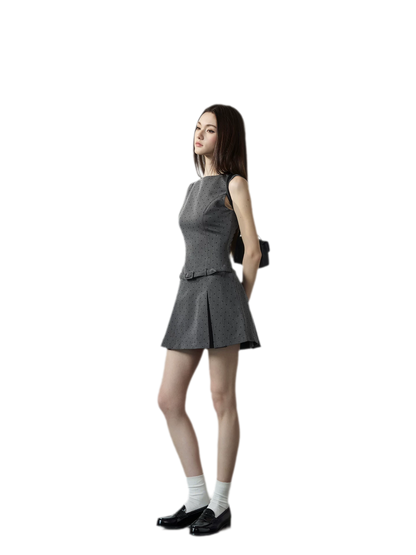 Polka Dot Vest Dress