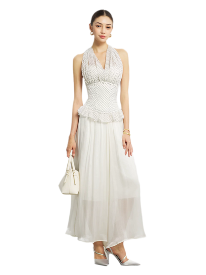 Nanyang Chiffon Halter Bustier