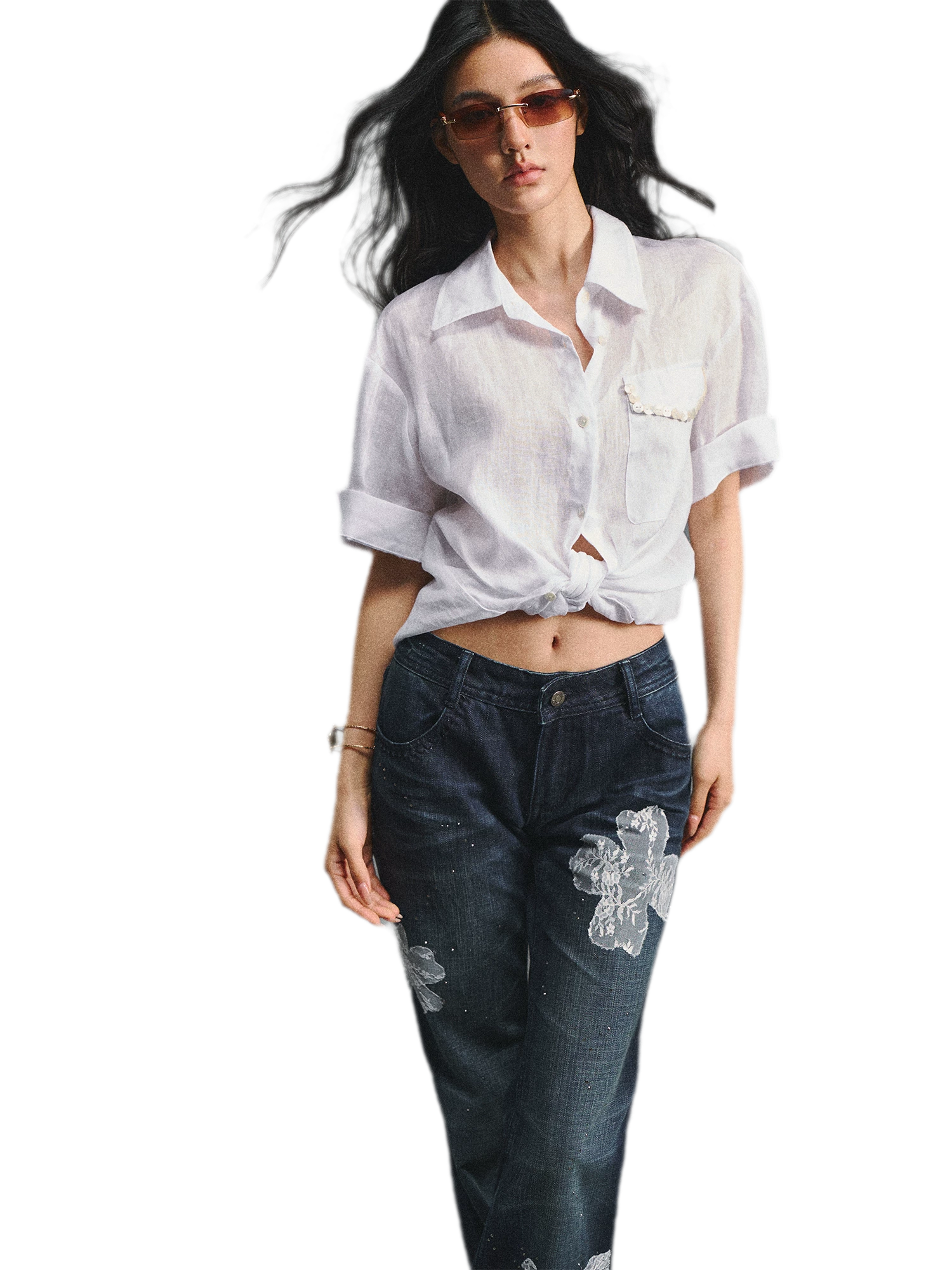 Linen Relaxed Cuff Shirt