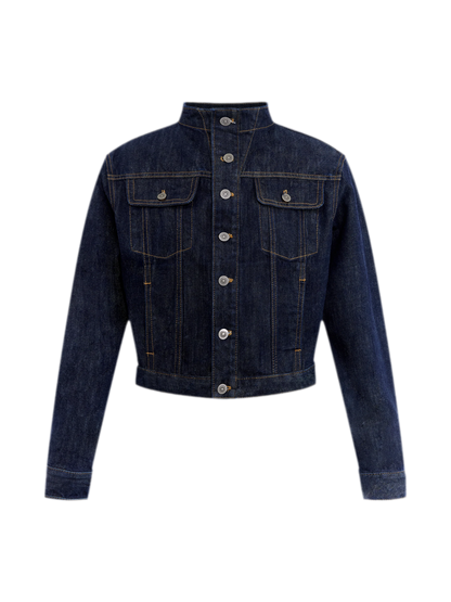 Redline Cropped Raw Denim Jacket