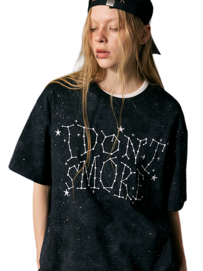 Starry Glitter Oversized T-Shirt