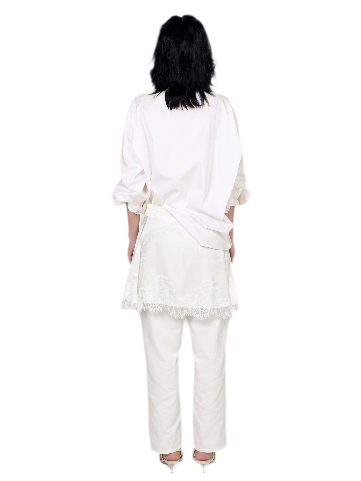 Cotton Blend Cocoon Shirt