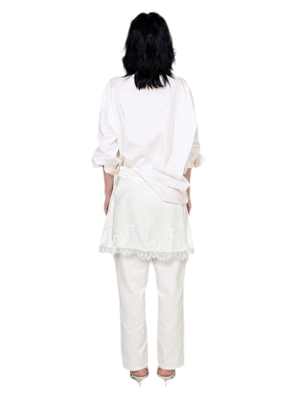 Cotton Blend Cocoon Shirt