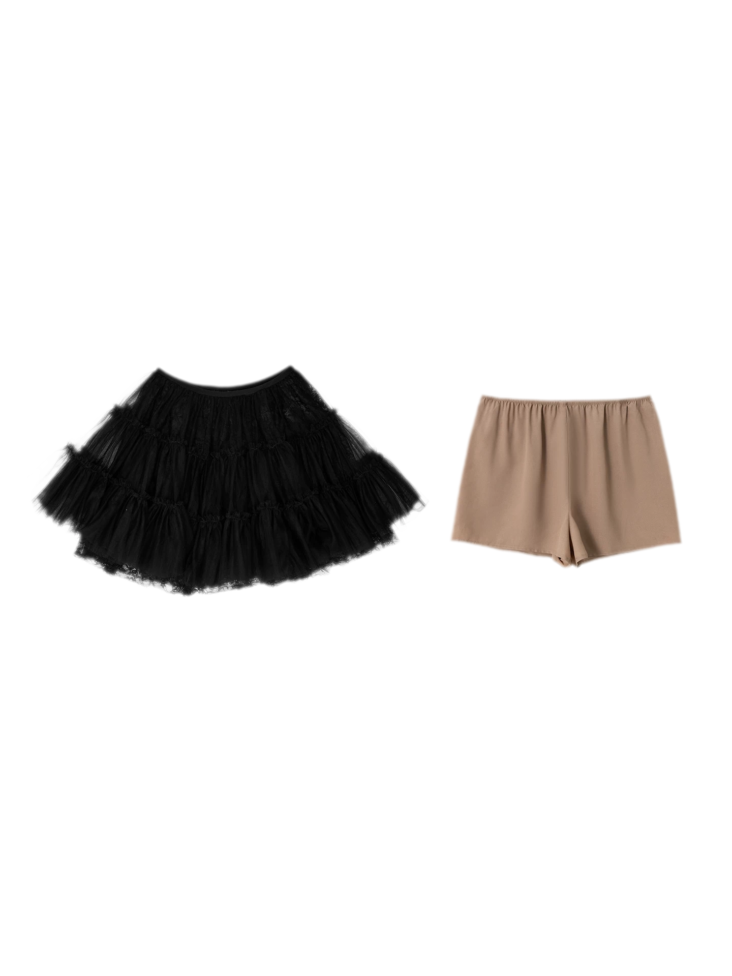 Lace Tulle Layered Skirt