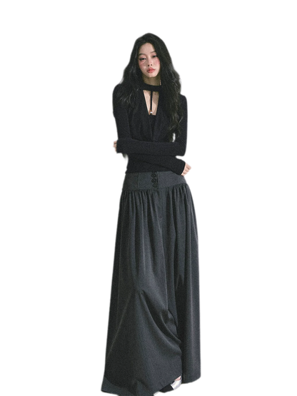Áo dài tay nhún bóng