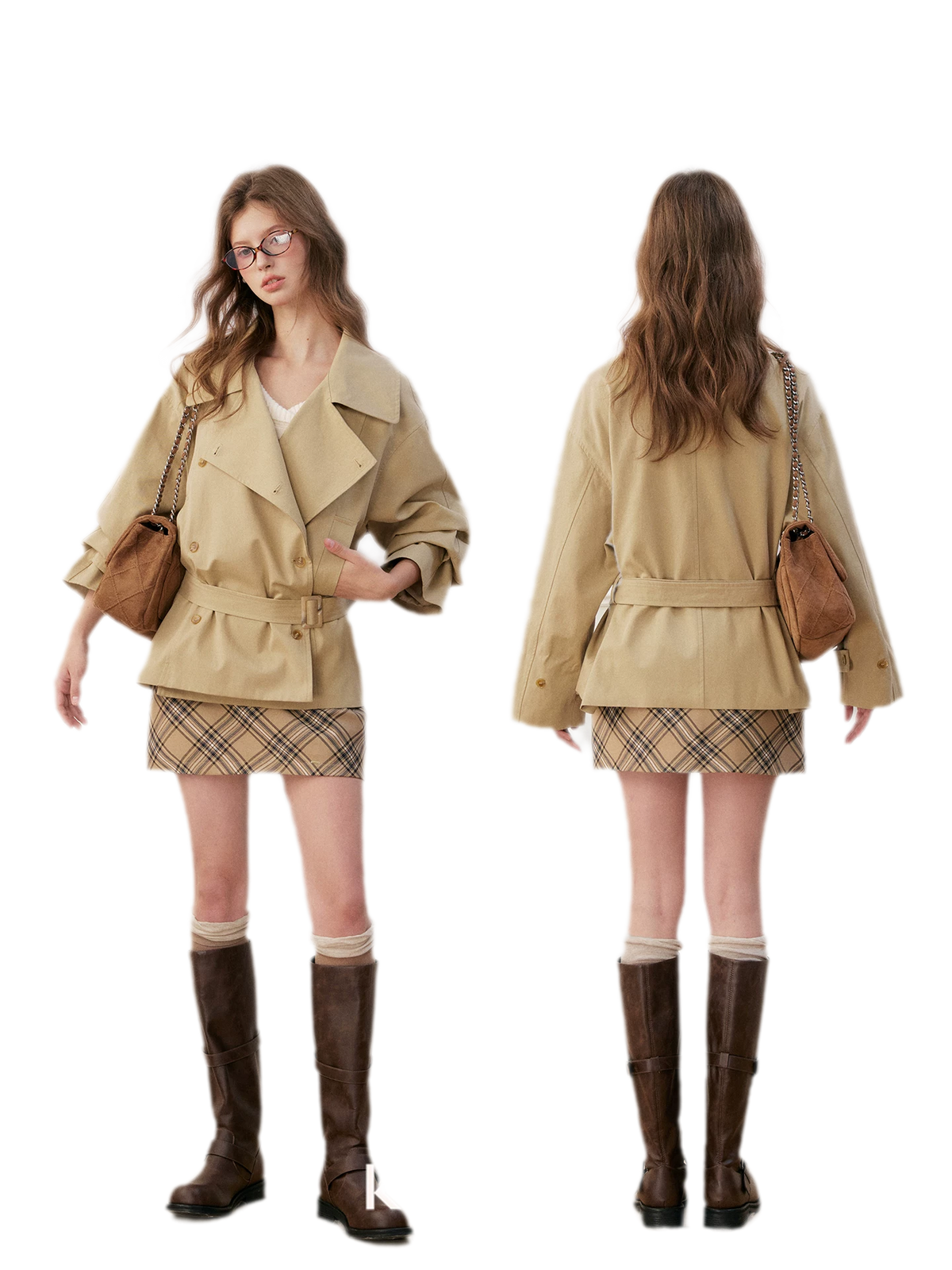 Áo trench cotton hai hàng khuy