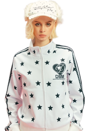 Star Print Slim Jacket