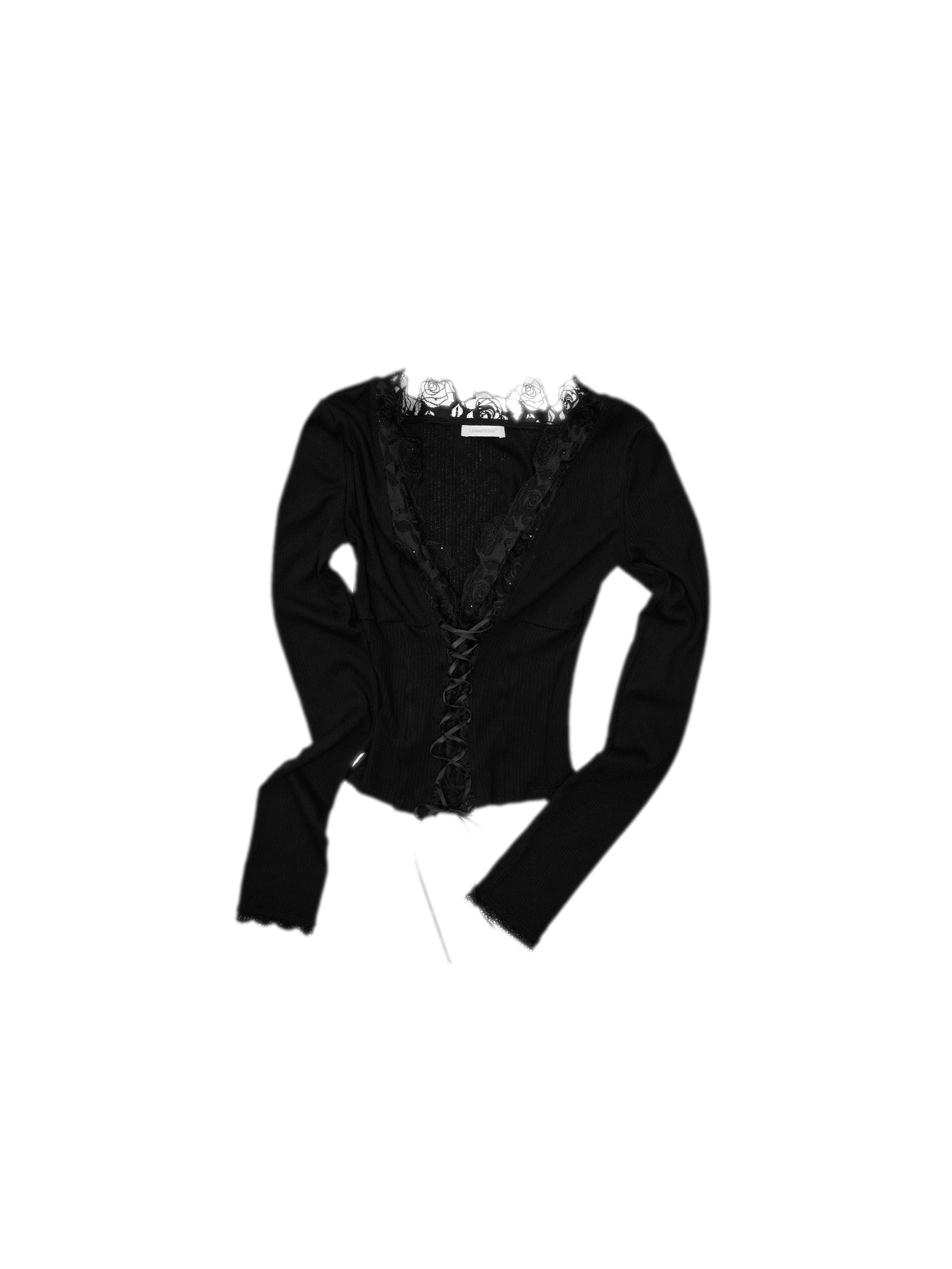 Lace Trim Knit Top
