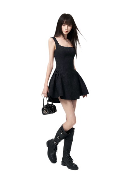 Jacquard Puff Mini Dress