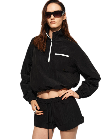 Sun-Protective Raglan Shorts Set