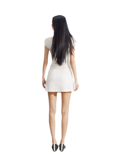 Lace Draped Mini Dress
