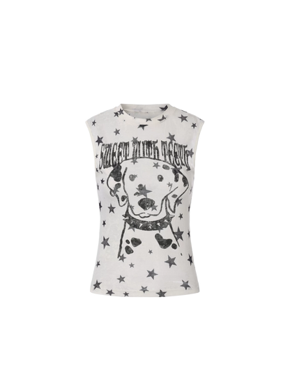 Lightweight Graffiti Print Tank Top