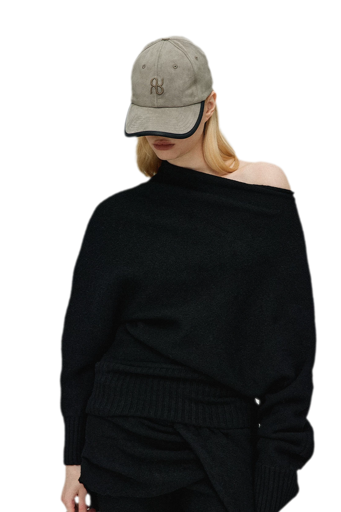 Logo Embroidered Suede Baseball Cap