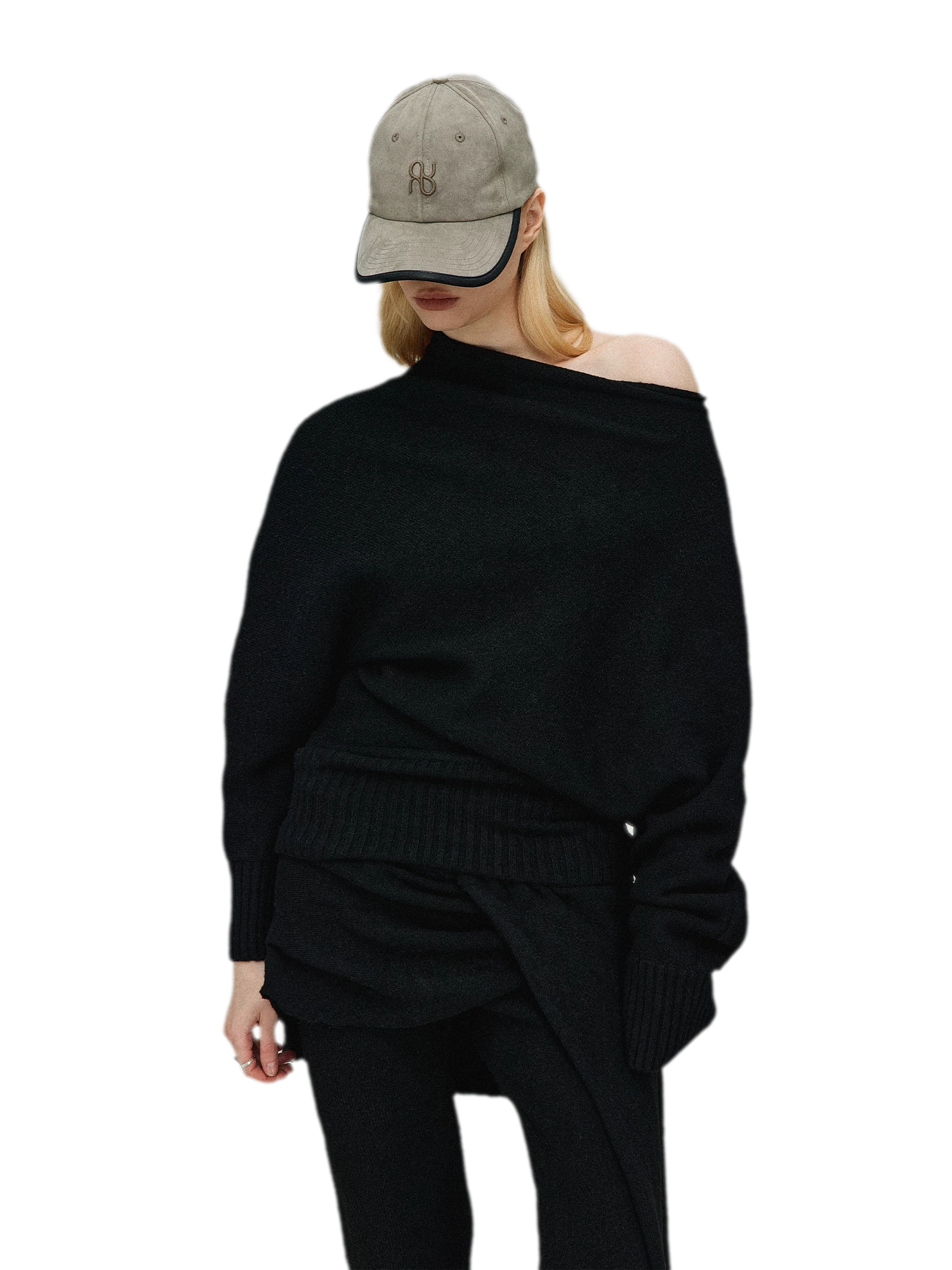 Logo Embroidered Suede Baseball Cap