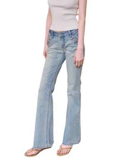 Vintage Low Rise Flare Jeans