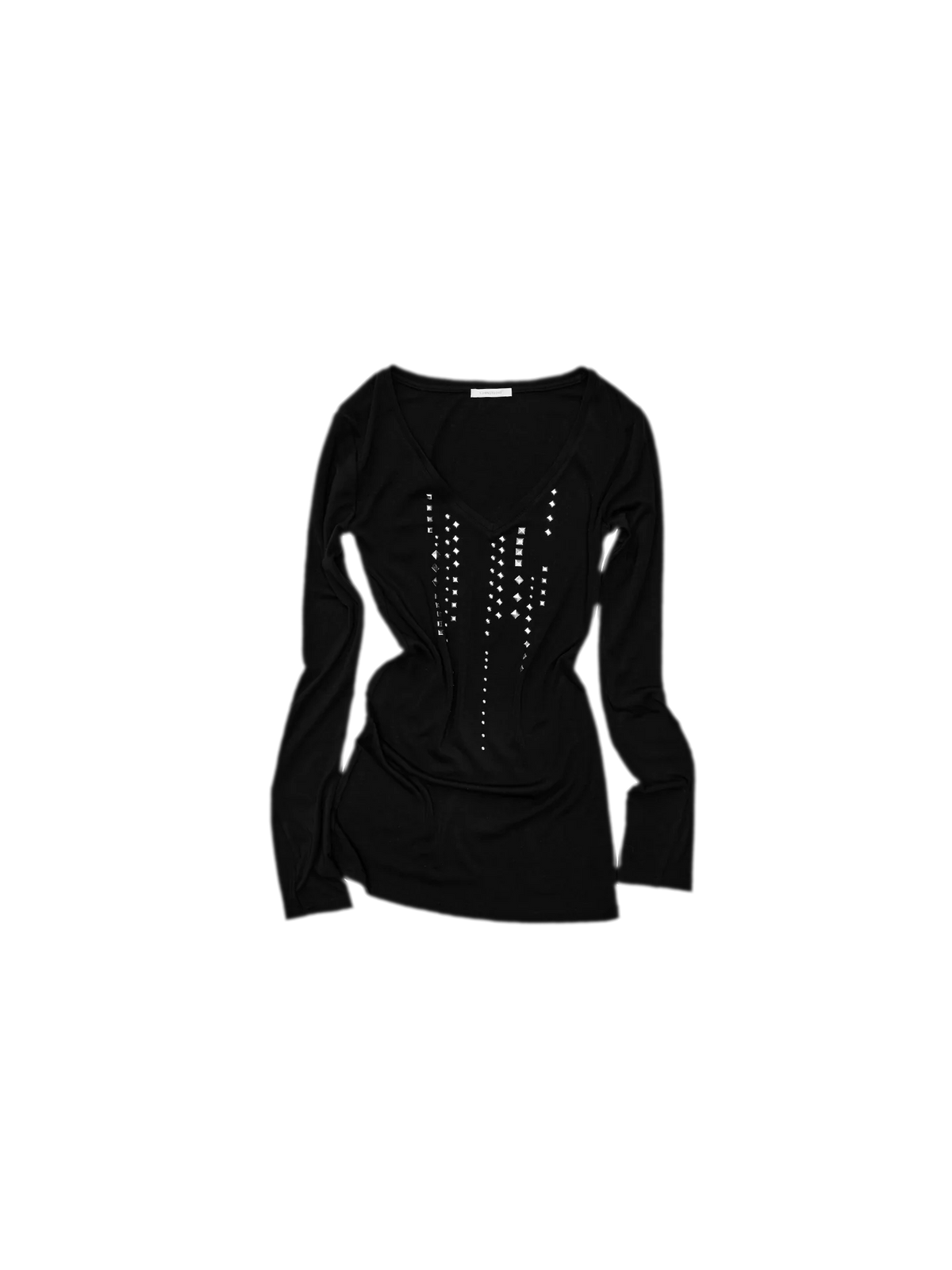 Rhinestone Fitted Knit Top