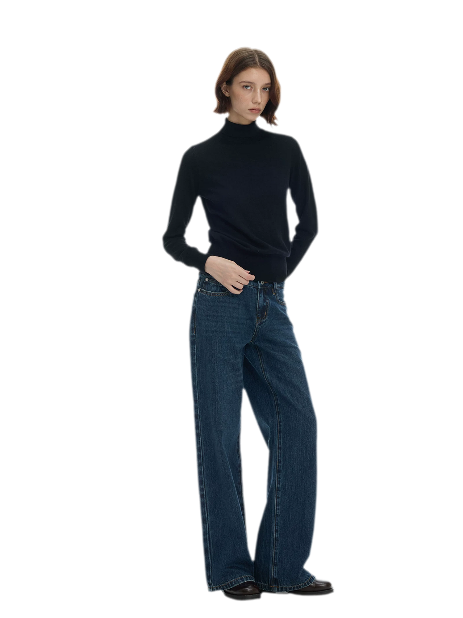 Ribbed Slim-Fit Turtleneck Knit