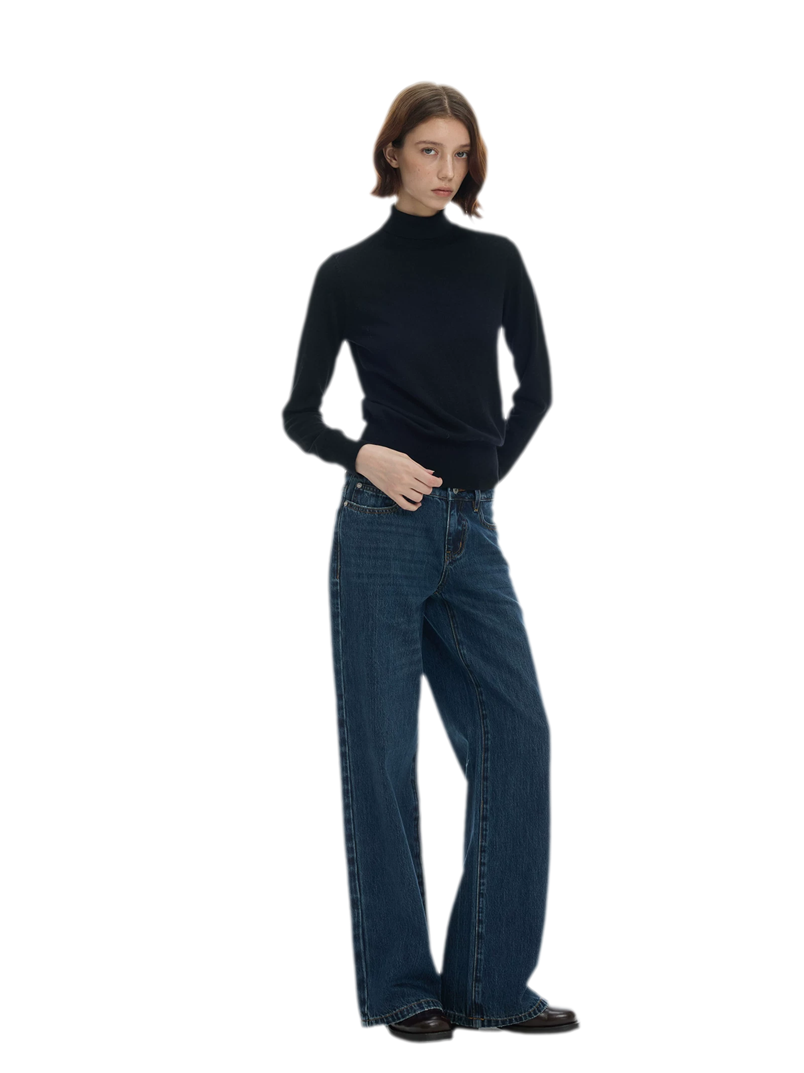 Ribbed Slim-Fit Turtleneck Knit
