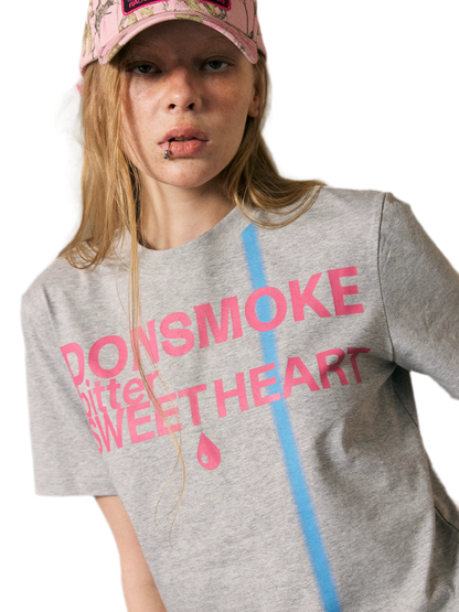 Striped Slogan T-shirt