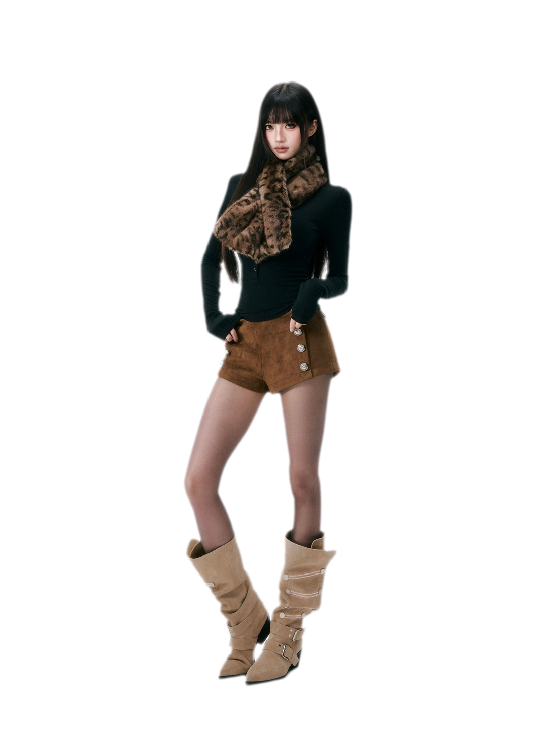 Napoleon Button Mid-Rise Shorts