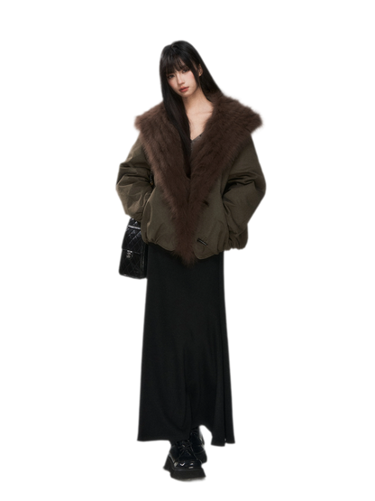 Goose Down Fox Fur Jacket