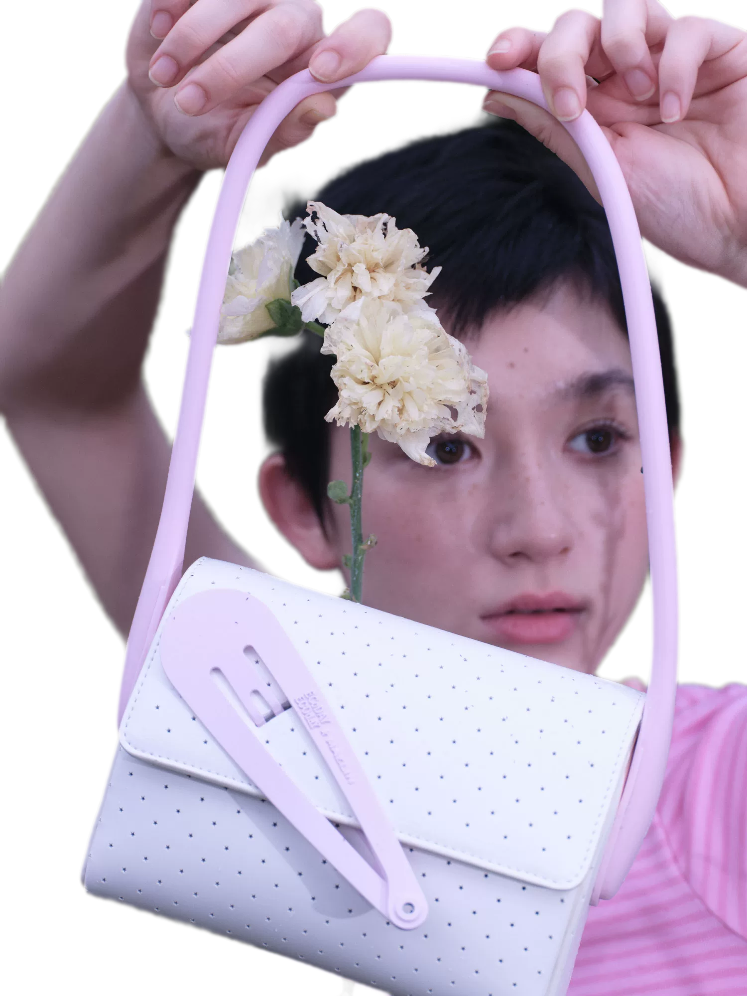 Oversized Hair Clip Shoulder Bag