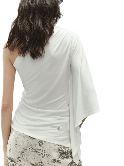 Lenzing Modal One-Piece Batwing Sleeve Asymmetric Top